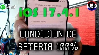 Condición Batería iPhone 100% iOS 17.4.1 Con Flex Ampsentrix & JC