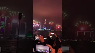 New year celebration Fireworks in Hong Kong.Back in 2020