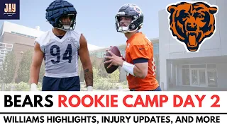 Caleb Williams GOES OFF In Day 2 of Rookie Camp, Rome Odunze INJURY UPDATE. Bears Highlights