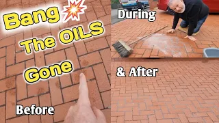 Incredible removal of OIL from block paving