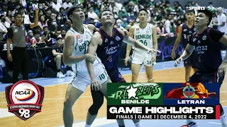 NCAA Season 98 Finals Game 1 | Game Highlights: Letran vs Benilde