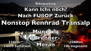 Kaltstart Transalp zum Saisonauftakt: nach Fuß OP: Nonstop München - Brenner - Meran mit dem Rennrad