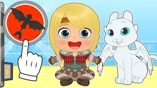 BABY LILY Kira and Lily Dress up as Dragon Trainer and her dragon 💥 Games and Cartoons for Kids