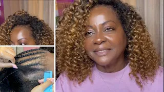 HOW TO INSTALL INVISIBLE HAIRLINE CROTCHET BRAIDS | DETAILED TUTORIAL (SHE COULDN’T STOP SMILING!)