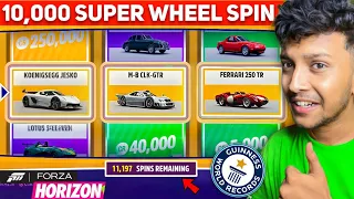 10,000 SUPER WHEEL SPIN NEW WORLD RECORD! 🔥 Forza horizon 5 - LOGITECH G29