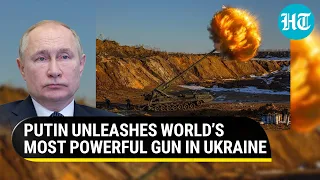 Russia pounds Ukrainian targets with 2S7M Malka; World’s most powerful gun in action