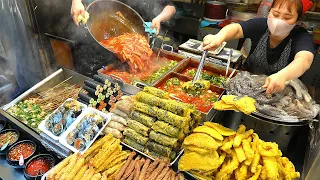 King of Korean street food! Tteokbokki, gimari, dumpling, fish cake etc. / Korean street food