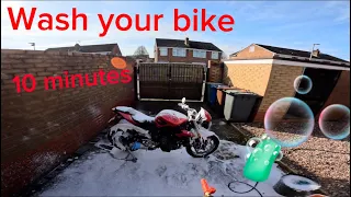 How to wash a motorbike in under 10 minutes