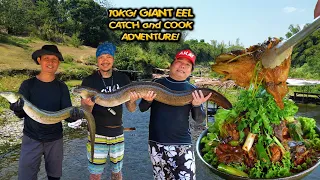 CATCHING 10 KGS GIANT MONSTER EEL | HALIMAW NA IGAT | HOW TO COOK MALA EEL RECIPE | KUYA DEX