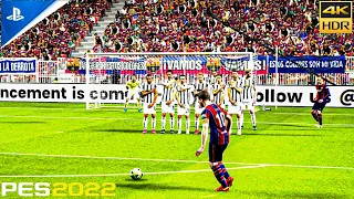 PES 2022 (PS5) Gameplay em 4k HDR 60fps | Barcelona vs Juventus