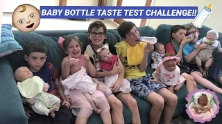 BABY BOTTLE TASTE TEST CHALLENGE with our Reborns for Theme Thursday - Bottles, Pacifiers and Bows