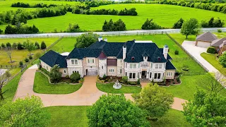 French-inspired estate picturesque countryside sunsets in lakeside, gated community Rockwall, Texas