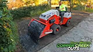 Installing new gravel driveway & parking spot with Ventrac tractor