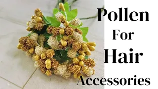 How to make pollen for hair accessories / Diy flower stamen