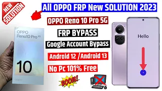 OPPO Reno 10 Pro 5g Frp unlock | All OPPO Mobile Android 12 / 13 Frp Bypass (without pc)