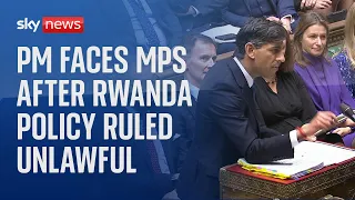 PMQs: Rishi Sunak faces MPs after Rwanda policy deemed unlawful