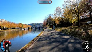 Ultimate 30 minute Indian Summer Saar River🚴🏽‍♂️🍂🍁🌞Garmin Indoor Cycling Workout