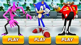 Sonic Dash Teen Movie Sonic vs Eggman vs Zazz - All Bosses All Characters Fully Upgraded