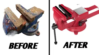 Restoring Very Rusty Vise-Rusty Deadlock Vise/Vice -Perfect Restoration Clean Repair