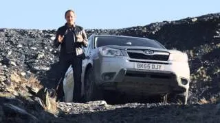 Former Top Gear 'Stig' test drives the Subaru Forester