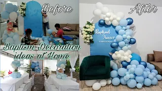 Baptism Decoration Ideas | Home-Based Decoration ideas for Baby Boy | Binyag Decoration Design