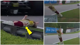 INDYCAR CHAOS! Mannequin 'GEORGINA' Falls onto Track at Barber Motorsports Park!