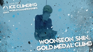 Woonseon Shin | Women’s Lead Final Gold Medal Climb | Ice Climbing World Championships 2017