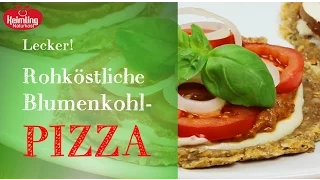 Blumenkohl Pizza - das vegane Rohkost Rezept!