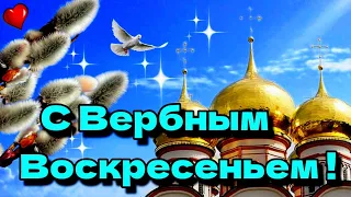 🙏🌸🌿Красивое музыкальное пожелание с Вербным Воскресеньем в стихах🙏👼С благословенным  утром 👼🙏