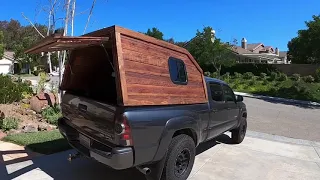 Home made wooden camper shell