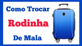 🆘 Como trocar rodinha de mala de viagem - Como consertar roda de mala de viagem