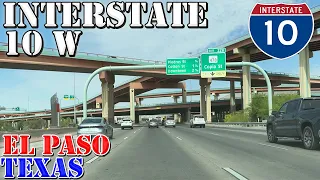 I-10 West - El Paso - Texas - 4K Highway Drive