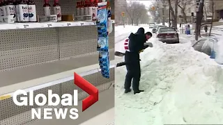 Manitobans rush to stock up ahead of “worst blizzard in decades”