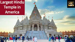 Largest Hindu Temple in USA | BAPS Shri Swaminarayan Mandir | Akshardham Hindu Temple in New Jersey