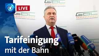 Pressekonferenz: Tarifstreit zwischen Deutscher Bahn und GDL beendet