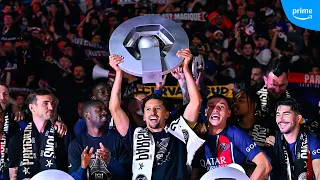 🏆 L’intégralité de la cérémonie de remise du trophée de Ligue 1 Uber Eats au PSG.