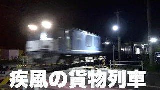 【貨物列車】疾風の貨物列車 全33本　深夜の東海道を走り抜ける夜の華　静寂を切り裂く大迫力のモーター音　Freight train of great power