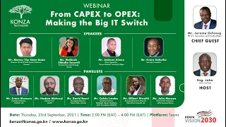 Webinar themed: From CAPEX to OPEX: Making the Big IT Switch.