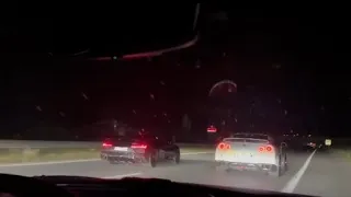 Audi R8 v10 Hpt 1600 hp vs Nissan Gtr35 1700 hp