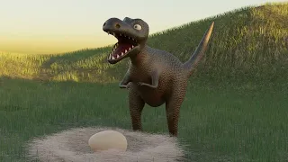 The bad good looking dinossaur - 3d short animation made in Blender