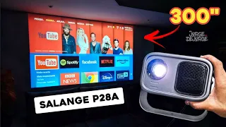 ★ TV pra quê? 300" CINEMA EM CASA gastando pouco! Projetor Salange N1 P28A Portátil Android 🍿