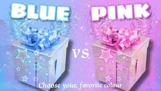 Blue VS Pink gifts . Choose your favourite colour 🎁. #gift #blue #pink #gifts #youtube #youtuber