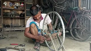 Rickshaw wheel repair!!