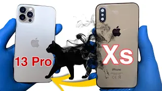 iPhone Xs Convert to iPhone 13 Pro Golden | iPhone all model convert and assembly | AMS-Hindi