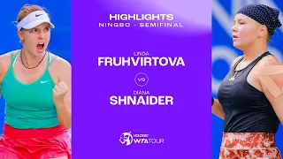 Linda Fruhvirtova vs. Diana Shnaider | 2023 Ningbo Semifinal | WTA Match Highlights