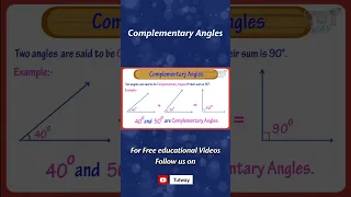 Complementary Angles | Measure the Angle | Examples of Complementary Angle | Geometry | Math #shorts