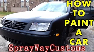 How To Paint A Car At Home  / $100 Paint By Urekem / Flat - Matte - Satin Black Paint Job