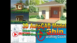 Drawing Exercise 16: How to insert PLANTS and TREES (3D AutoCAD)