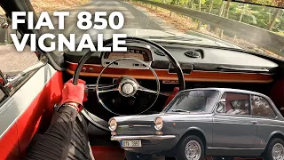 Fiat 850 Vignale | POV driving on mountain road | Italian beauty you need to drive