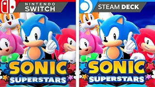 Sonic Superstars (2023) - Nintendo Switch vs Steam Deck (FPS, Loading Time, Screen) Side by Side 4K